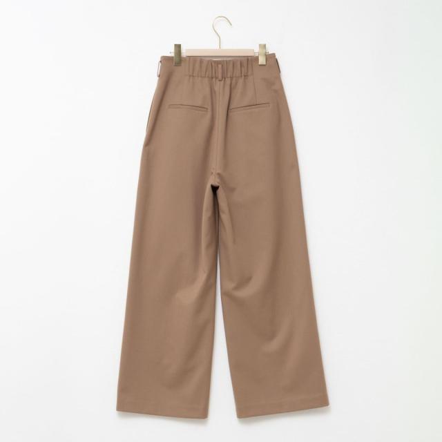 ノーリーズソフィー（NOLLEY’S sophi）/《セットアップ対応》ウォッシャブルウール混ツイルハイウエストワイドパンツ