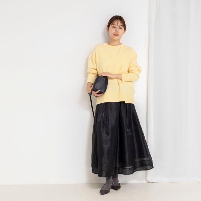 ノーリーズフレアスカート オーガンジー新品、値札付き ウォッシャブルオーガンジーフレアスカート | NOLLEY'S(ノーリーズ