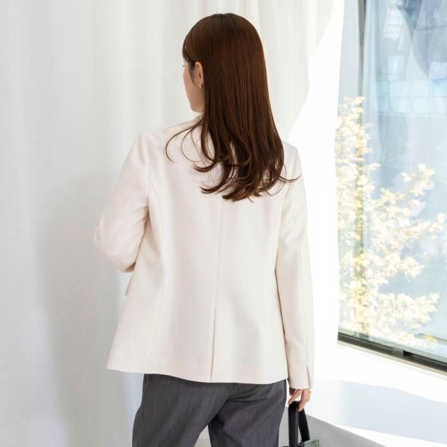 ノーリーズ（NOLLEY’S）/《セットアップ対応》ウォッシャブルサージストレッチVネックジャケット