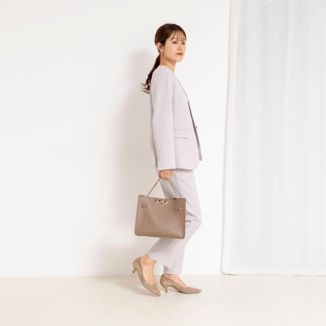 ノーリーズ（NOLLEY’S）/《セットアップ対応》ウォッシャブルサージストレッチVネックジャケット