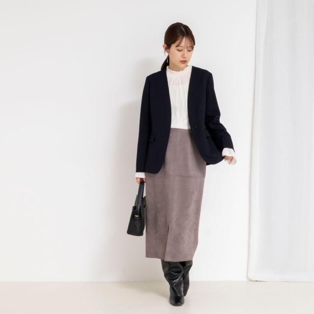 ノーリーズ（NOLLEY’S）/《セットアップ対応》ウォッシャブルサージストレッチVネックジャケット