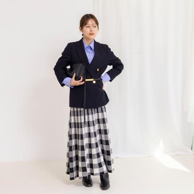 ノーリーズ（NOLLEY’S）/《手洗い可能》チェックニットスカート