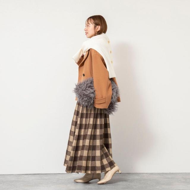 ノーリーズ（NOLLEY’S）/《手洗い可能》チェックニットスカート