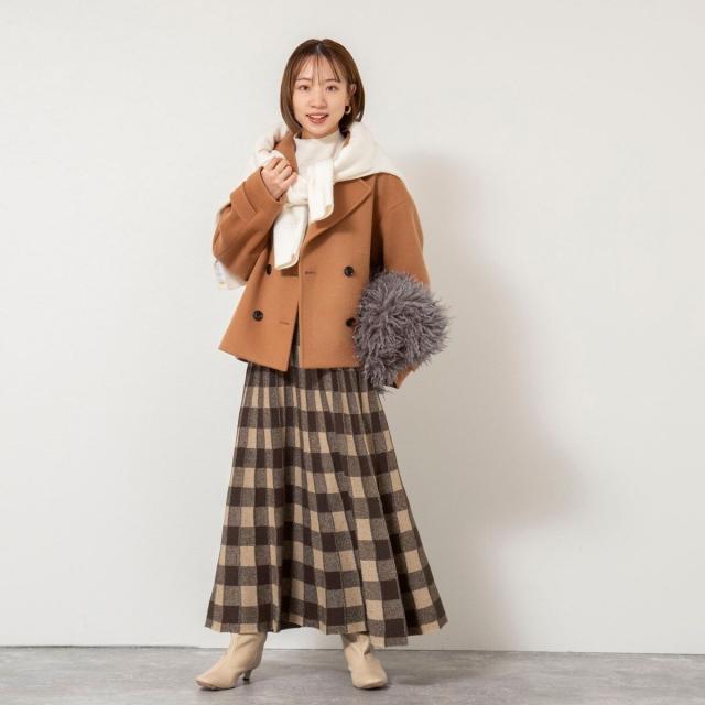 ノーリーズ（NOLLEY’S）/《手洗い可能》チェックニットスカート