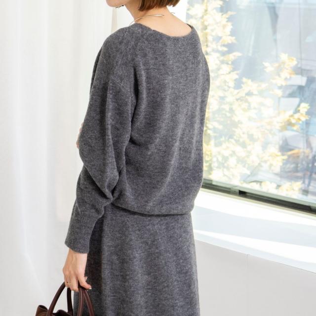 ノーリーズソフィー（NOLLEY’S sophi）/《手洗い可能》アルパカ混Vネックプルオーバー