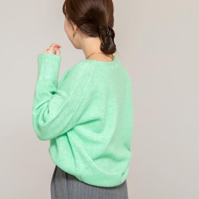 ノーリーズソフィー（NOLLEY’S sophi）/《手洗い可能》アルパカ混Vネックプルオーバー