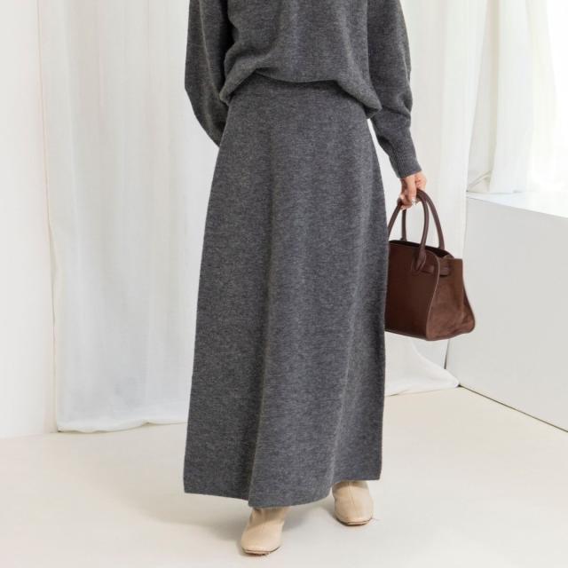 ノーリーズソフィー（NOLLEY’S sophi）/《手洗い可能》アルパカ混ロングスカート