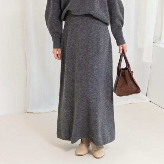 ノーリーズソフィー（NOLLEY’S sophi）/《手洗い可能》アルパカ混ロングスカート