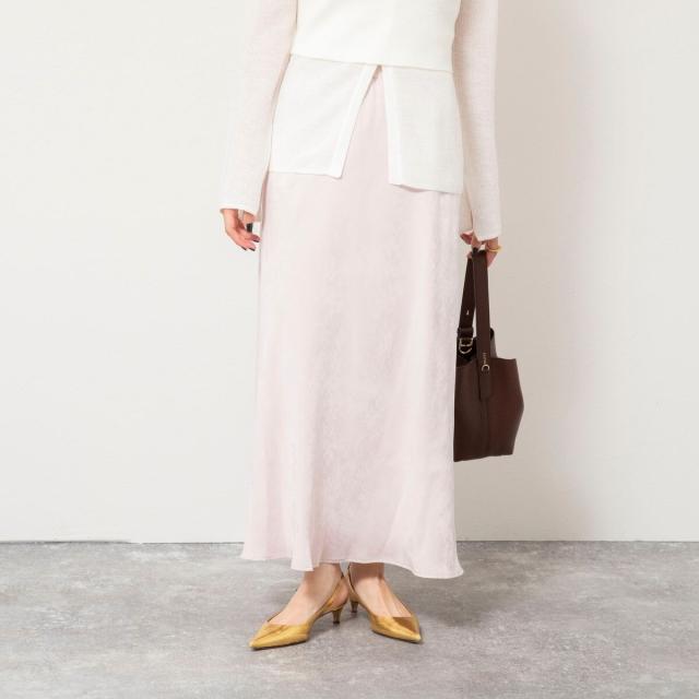 ノーリーズソフィー（NOLLEY’S sophi）/《手洗い可能》モヘヤ混片畦ミディ丈Cネックカーディガン