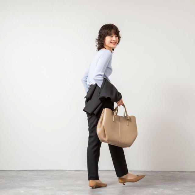 ノーリーズソフィー（NOLLEY’S sophi）/《手洗い可能》ウール混ワイドリブ袖口配色プルオーバー