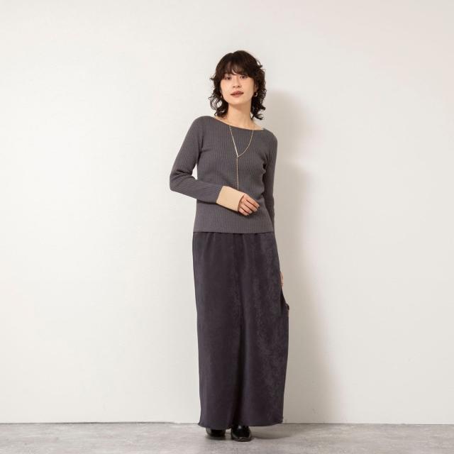 ノーリーズソフィー（NOLLEY’S sophi）/《手洗い可能》ウール混ワイドリブ袖口配色プルオーバー