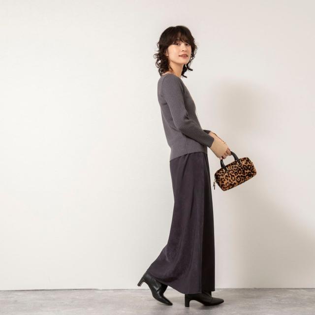 ノーリーズソフィー（NOLLEY’S sophi）/《手洗い可能》ウール混ワイドリブ袖口配色プルオーバー