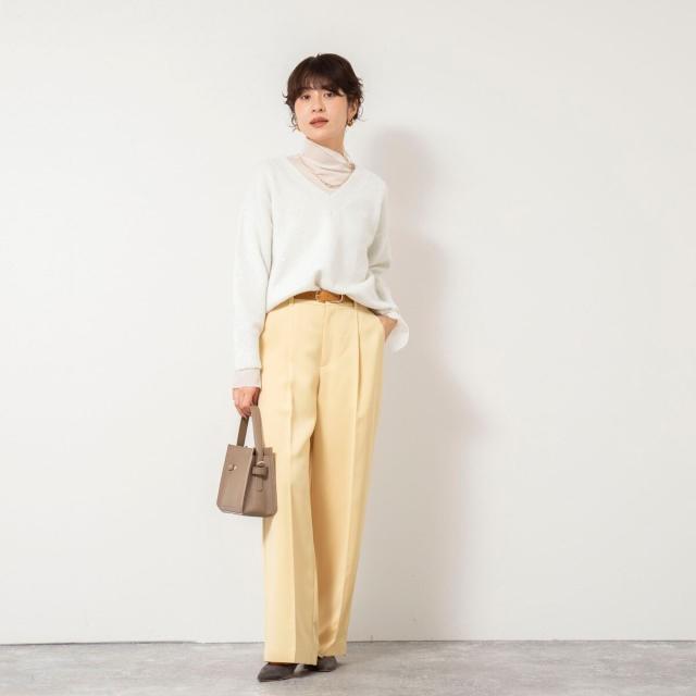 ノーリーズソフィー（NOLLEY’S sophi）/《手洗い可能》モヘヤスパンコールVネックプルオーバー