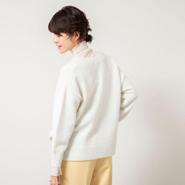 ノーリーズソフィー（NOLLEY’S sophi）/《手洗い可能》モヘヤスパンコールVネックプルオーバー