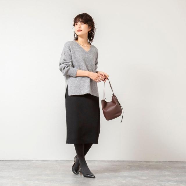 ノーリーズソフィー（NOLLEY’S sophi）/《手洗い可能》モヘヤスパンコールVネックプルオーバー