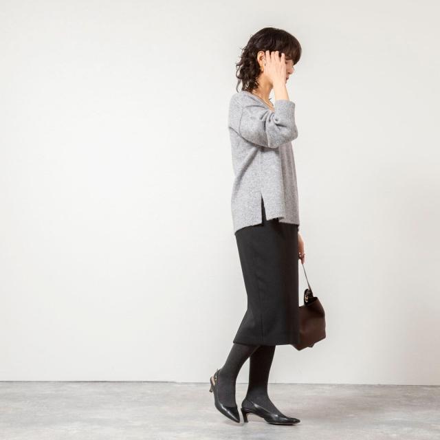 ノーリーズソフィー（NOLLEY’S sophi）/《手洗い可能》モヘヤスパンコールVネックプルオーバー