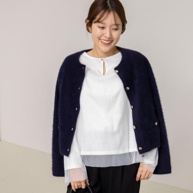 ノーリーズ（NOLLEY’S）/ウォッシャブルチュールレイヤード2WAYブラウス_17