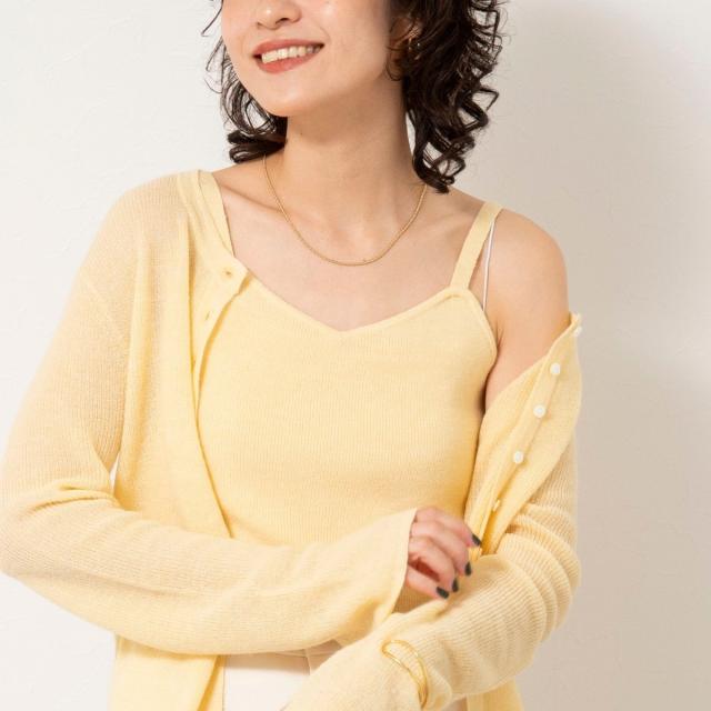 ノーリーズソフィー（NOLLEY’S sophi）/《手洗い可能》モヘヤ混片畦ビスチェ