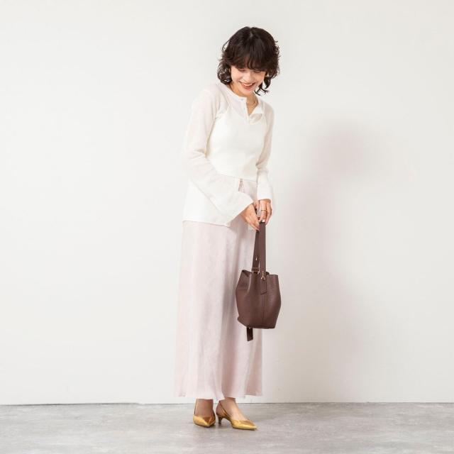 ノーリーズソフィー（NOLLEY’S sophi）/《手洗い可能》モヘヤ混片畦ビスチェ