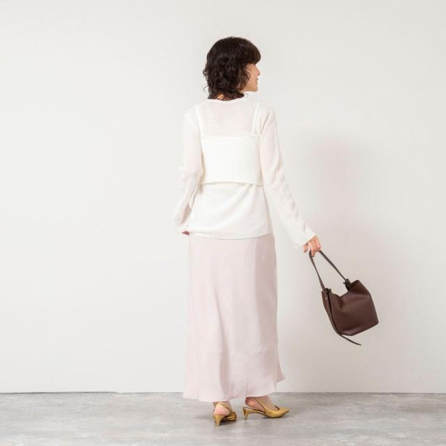 ノーリーズソフィー（NOLLEY’S sophi）/《手洗い可能》モヘヤ混片畦ビスチェ