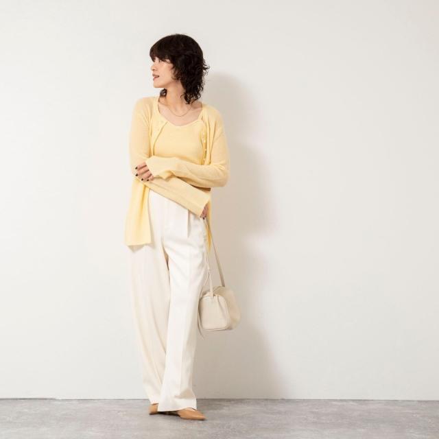 ノーリーズソフィー（NOLLEY’S sophi）/《手洗い可能》モヘヤ混片畦ビスチェ