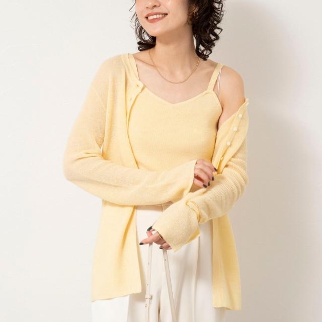 ノーリーズソフィー（NOLLEY’S sophi）/《手洗い可能》モヘヤ混片畦ビスチェ