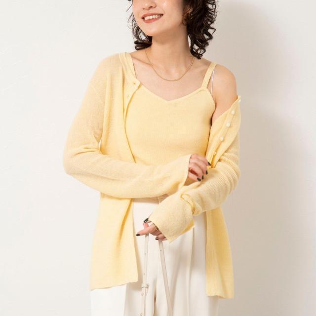 ノーリーズソフィー（NOLLEY’S sophi）/《手洗い可能》モヘヤ混片畦ビスチェ