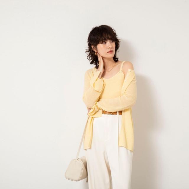 ノーリーズソフィー（NOLLEY’S sophi）/《手洗い可能》モヘヤ混片畦ビスチェ