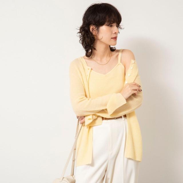 ノーリーズソフィー（NOLLEY’S sophi）/《手洗い可能》モヘヤ混片畦ビスチェ