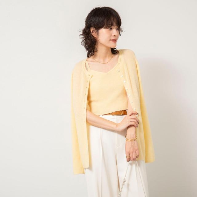 ノーリーズソフィー（NOLLEY’S sophi）/《手洗い可能》モヘヤ混片畦ビスチェ