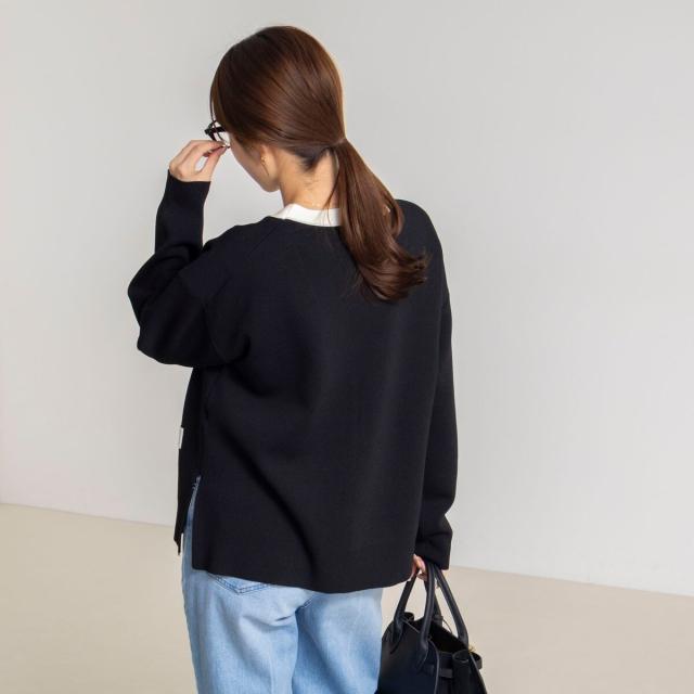 ノーリーズ（NOLLEY’S）/《手洗い可能》スムース配色Vネックカーディガン