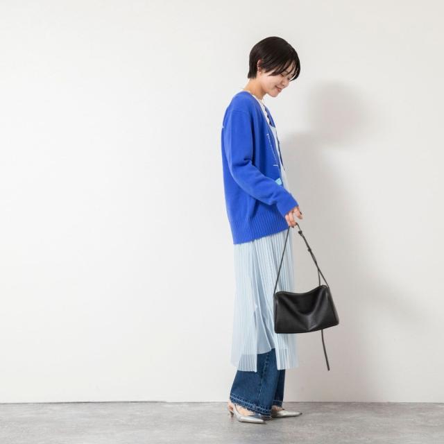 リエミラー（Rie Miller）/《手洗い可能》ハンド刺繍Vネックカーディガン