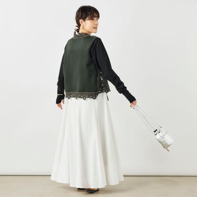 ノーリーズ（NOLLEY’S）/《手洗い可能》バテンレースジレ_15