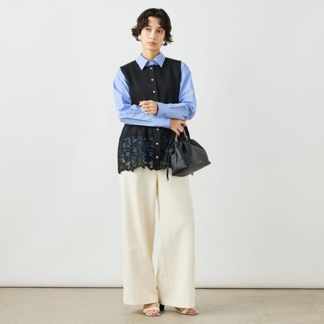 ノーリーズ（NOLLEY’S）/《手洗い可能》レース付きペプラムベスト_16