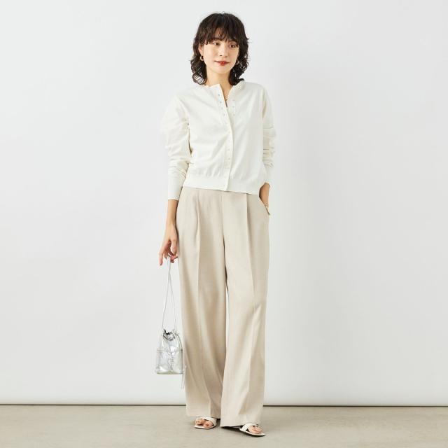 ノーリーズ（NOLLEY’S）/《手洗い可能》コットンテックスクルーネックカーディガン_6