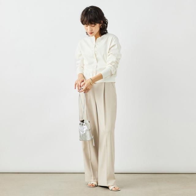 ノーリーズ（NOLLEY’S）/《手洗い可能》コットンテックスクルーネックカーディガン_7
