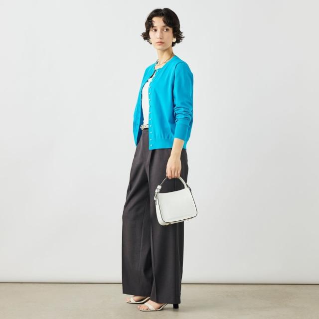 ノーリーズ（NOLLEY’S）/《手洗い可能》コットンテックスクルーネックカーディガン_16