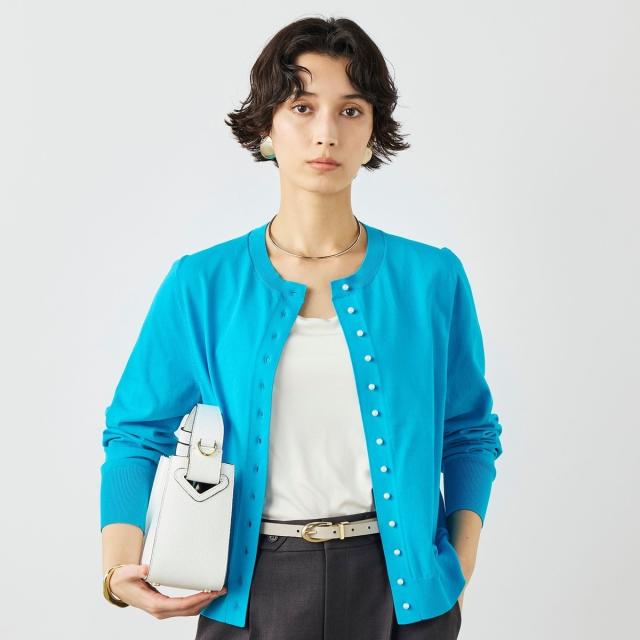 ノーリーズ（NOLLEY’S）/《手洗い可能》コットンテックスクルーネックカーディガン_17
