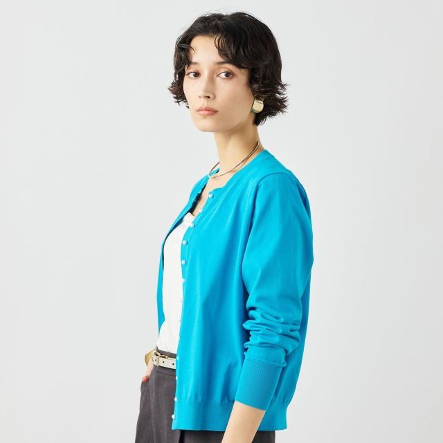ノーリーズ（NOLLEY’S）/《手洗い可能》コットンテックスクルーネックカーディガン_18