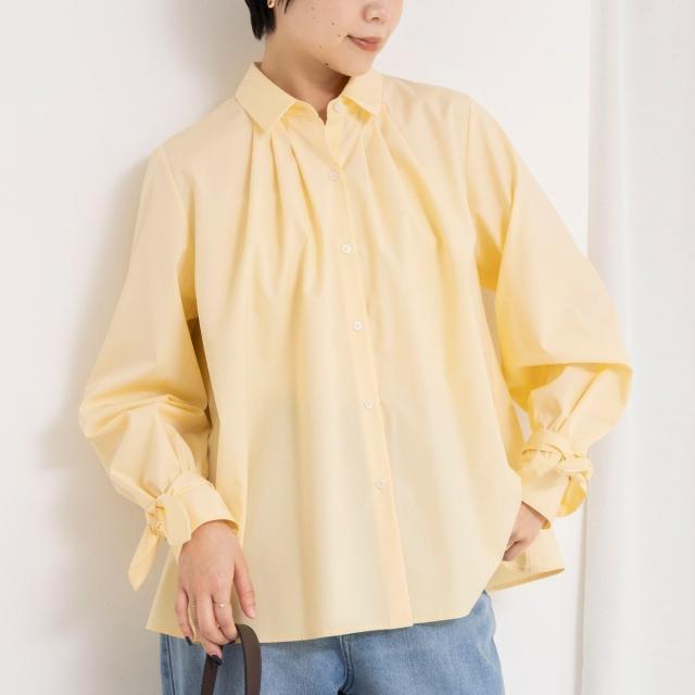 ノーリーズ（NOLLEY’S）/ウォッシャブル袖リボン付きボリュームシャツ