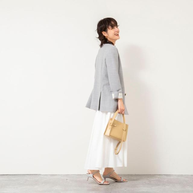 ノーリーズソフィー（NOLLEY’S sophi）/ウォッシャブルタフタタックフレアロングスカート_10