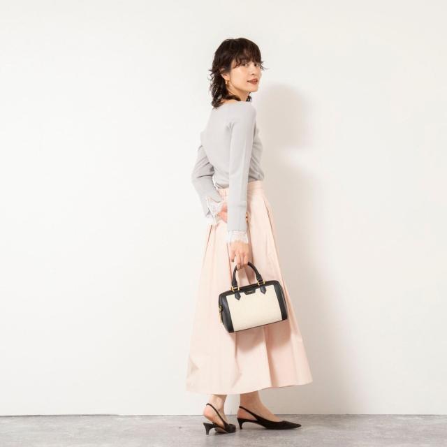 ノーリーズソフィー（NOLLEY’S sophi）/ウォッシャブルタフタタックフレアロングスカート_19