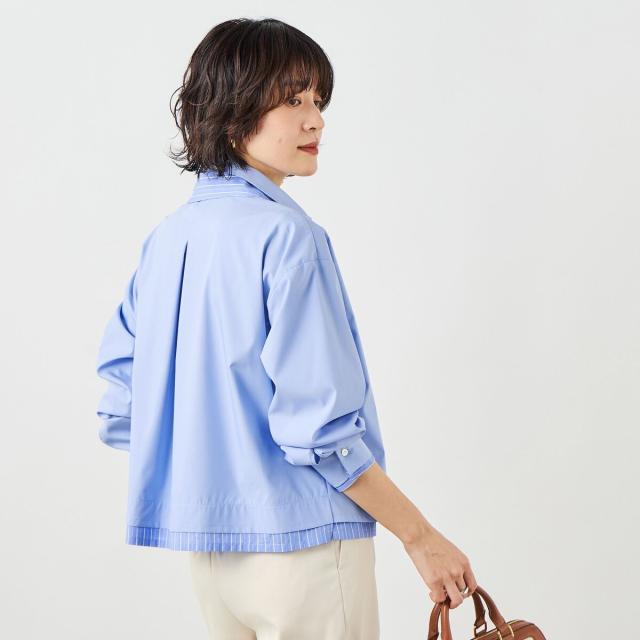 ノーリーズ（NOLLEY’S）/ウォッシャブルレイヤード風ショート丈シャツ_14