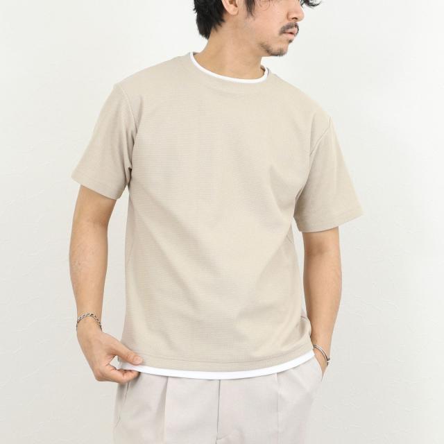 ノーリーズ グッドマン（NOLLEY’S goodman）/ケーブルニットダブルカラーTee 26SS