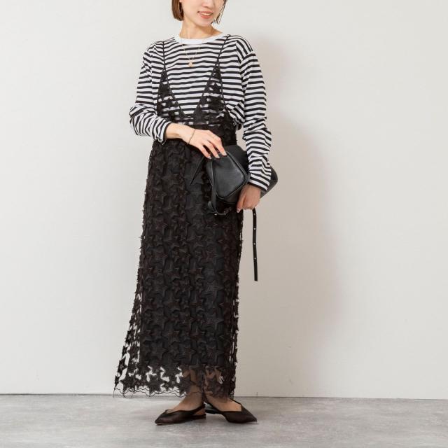 リエミラー（Rie Miller）/45th limited editionウォッシャブルスターフリンジキャミワンピース