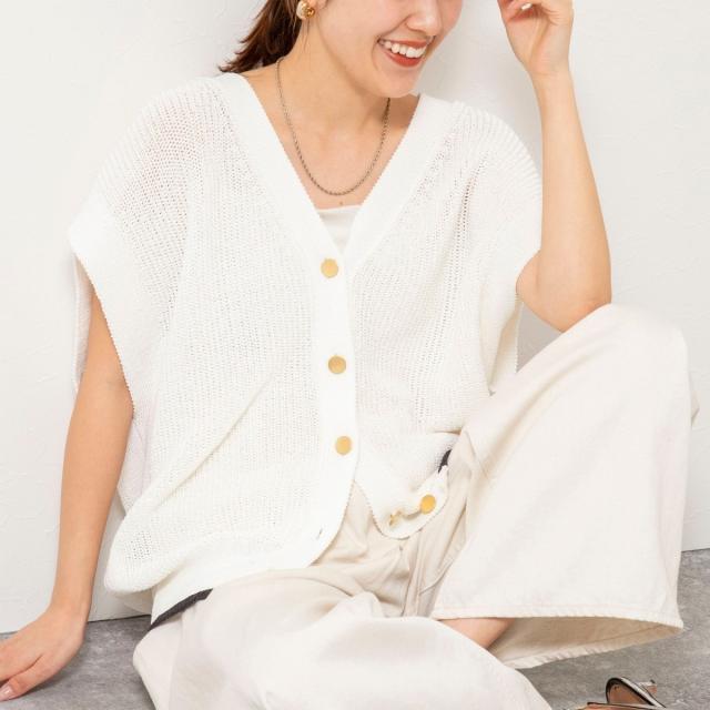 セカンドノーリーズ（2nd NOLLEY’S）/【WEB限定】《手洗い可能》ペーパーヤーン2WAYベスト