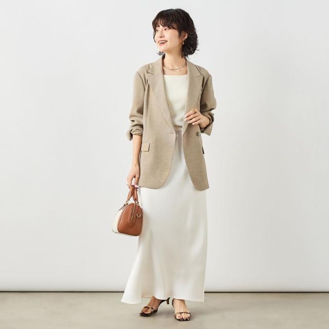 ノーリーズソフィー（NOLLEY’S sophi）/ウォッシャブルダブルサテンナロースカート_15