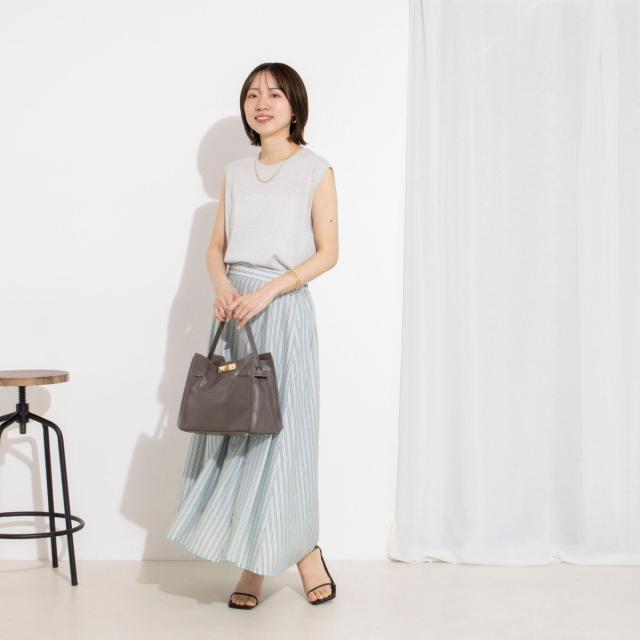 ノーリーズ（NOLLEY’S）/《セットアップ対応》ウォッシャブルストライプフレアスカート_11