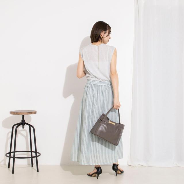 ノーリーズ（NOLLEY’S）/《セットアップ対応》ウォッシャブルストライプフレアスカート_12