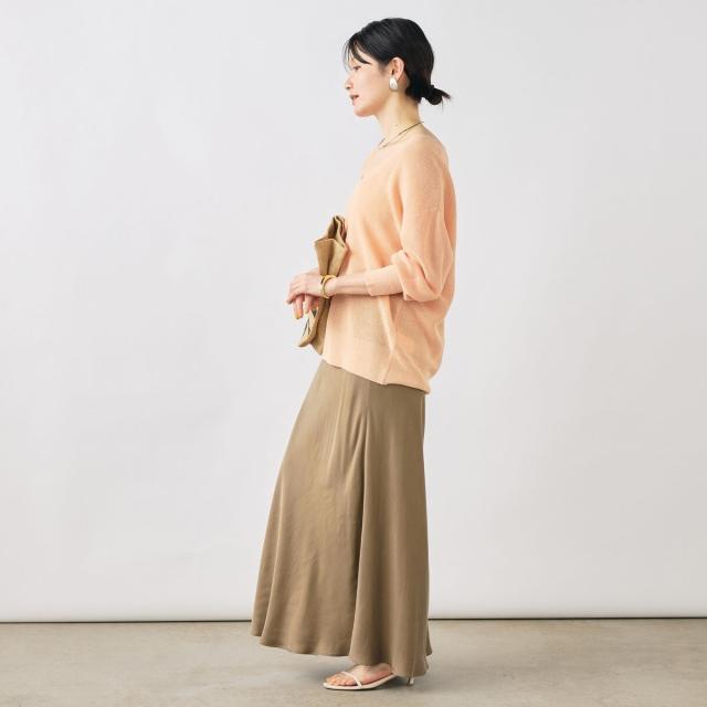 ノーリーズソフィー（NOLLEY’S sophi）/《手洗い可能》ペーパー混深V片畦プルオーバー_4